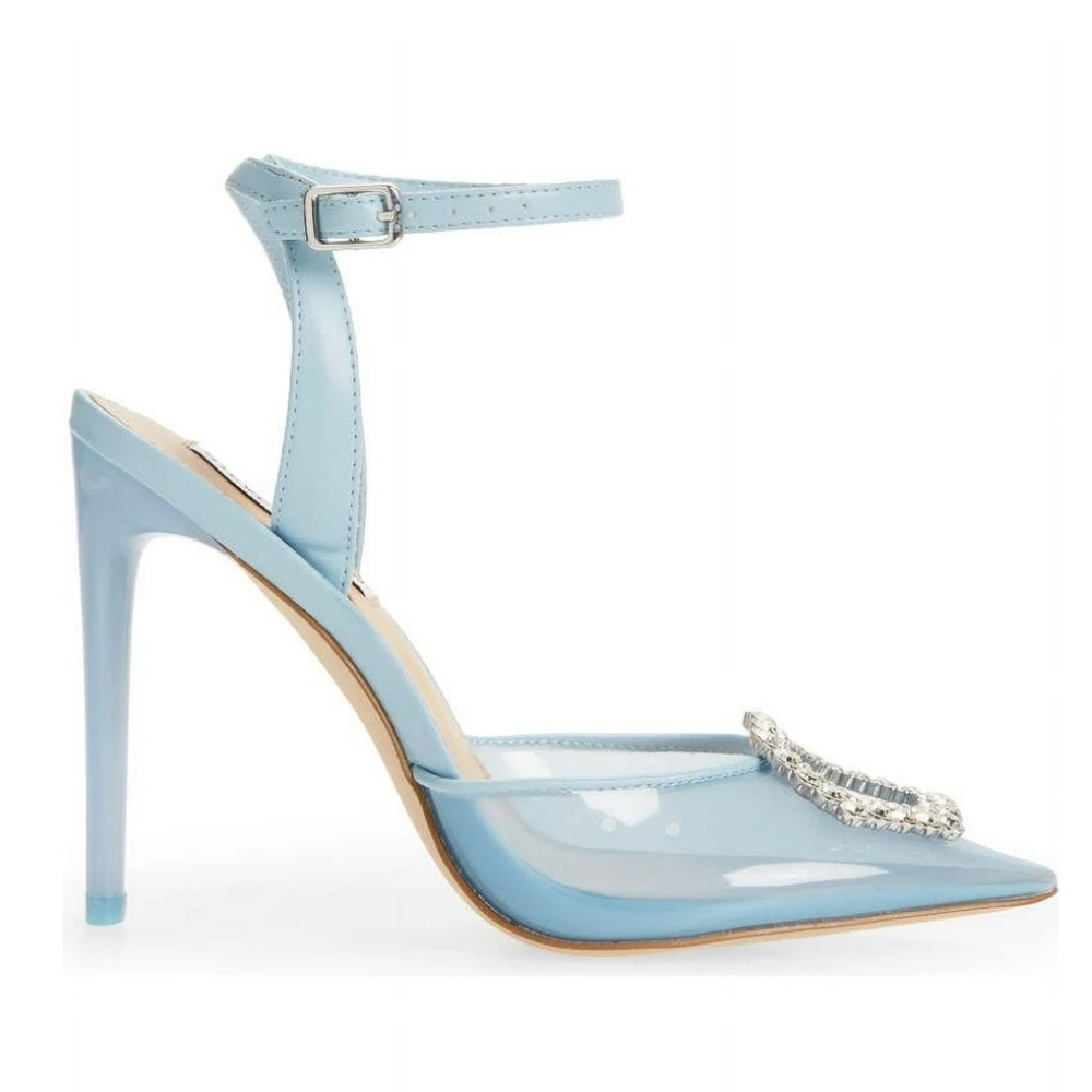Blue Transparent Stilettos Heels Elegant Wear Office Wear Career Wedding - Picture 4 of 16
